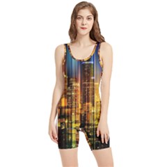 Skyline Light Rays Gloss Upgrade Women s Wrestling Singlet by Cemarart