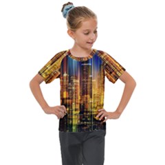 Skyline Light Rays Gloss Upgrade Kids  Mesh Piece T-shirt