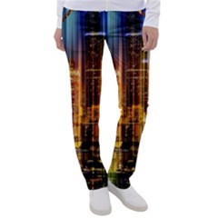 Skyline Light Rays Gloss Upgrade Women s Casual Pants by Cemarart