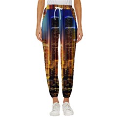 Skyline Light Rays Gloss Upgrade Women s Cropped Drawstring Pants by Cemarart