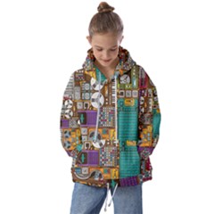 Pattern Design Art Techno  Dj Music Retro Music Device Kids  Oversized Hoodie by Cemarart