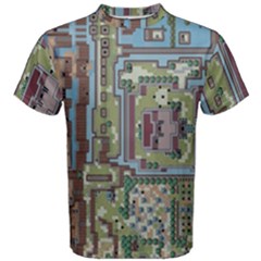 Arcade Game Retro Pattern Men s Cotton T-shirt by Cemarart