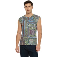 Arcade Game Retro Pattern Men s Raglan Cap Sleeve T-shirt by Cemarart