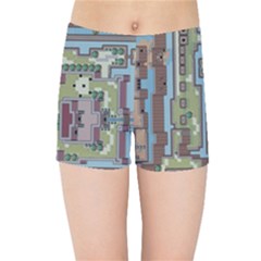 Arcade Game Retro Pattern Kids  Sports Shorts by Cemarart