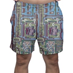 Arcade Game Retro Pattern Men s Shorts by Cemarart