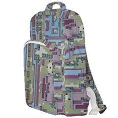 Arcade Game Retro Pattern Double Compartment Backpack by Cemarart