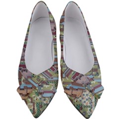 Arcade Game Retro Pattern Women s Bow Heels by Cemarart