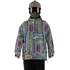 Arcade Game Retro Pattern Men s Ski And Snowboard Waterproof Breathable Jacket by Cemarart