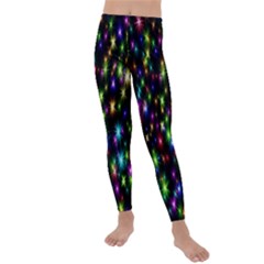 Star Colorful Christmas Abstract Kids  Lightweight Velour Leggings