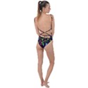 Star Colorful Christmas Abstract Tie Strap One Piece Swimsuit View2