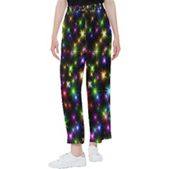 Star Colorful Christmas Abstract Women s Pants  by Cemarart