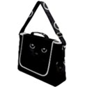 Black Cat Face Box Up Messenger Bag View1