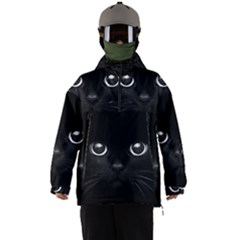 Black Cat Face Men s Ski And Snowboard Waterproof Breathable Jacket by Cemarart