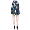 Big Set Cute Astronauts Space Planets Stars Aliens Rockets Ufo Constellations Satellite Moon Rover A-Line Skirt View2