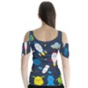 Big Set Cute Astronauts Space Planets Stars Aliens Rockets Ufo Constellations Satellite Moon Rover Butterfly Sleeve Cutout T-Shirt  View2