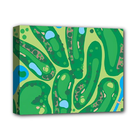 Golf Course Par Golf Course Green Deluxe Canvas 14  X 11  (stretched) by Cemarart