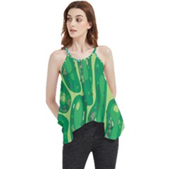 Golf Course Par Golf Course Green Flowy Camisole Tank Top by Cemarart