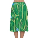 Golf Course Par Golf Course Green Velvet Flared Midi Skirt View2