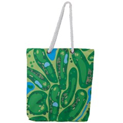 Golf Course Par Golf Course Green Full Print Rope Handle Tote (large) by Cemarart