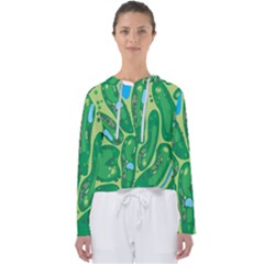 Golf Course Par Golf Course Green Women s Slouchy Sweat by Cemarart