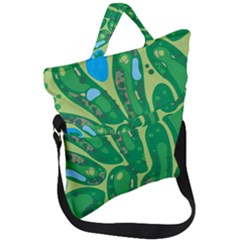 Golf Course Par Golf Course Green Fold Over Handle Tote Bag by Cemarart