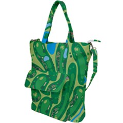 Golf Course Par Golf Course Green Shoulder Tote Bag by Cemarart