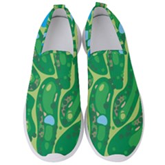 Golf Course Par Golf Course Green Men s Slip On Sneakers by Cemarart