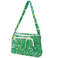 Golf Course Par Golf Course Green Front Pocket Crossbody Bag by Cemarart