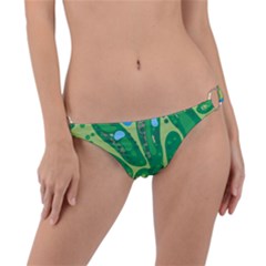 Golf Course Par Golf Course Green Ring Detail Bikini Bottoms by Cemarart