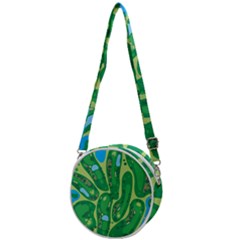 Golf Course Par Golf Course Green Crossbody Circle Bag by Cemarart