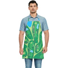 Golf Course Par Golf Course Green Kitchen Apron by Cemarart