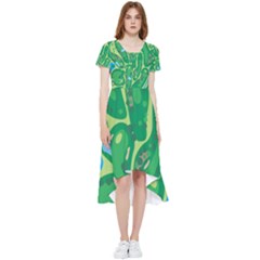 Golf Course Par Golf Course Green High Low Boho Dress by Cemarart