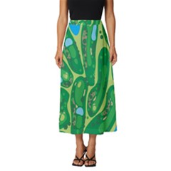 Golf Course Par Golf Course Green Classic Midi Chiffon Skirt by Cemarart