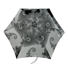 Males Mandelbrot Abstract Almond Bread Mini Folding Umbrellas by Cemarart