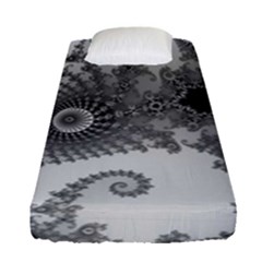 Males Mandelbrot Abstract Almond Bread Fitted Sheet (single Size) by Cemarart