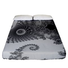 Males Mandelbrot Abstract Almond Bread Fitted Sheet (queen Size) by Cemarart