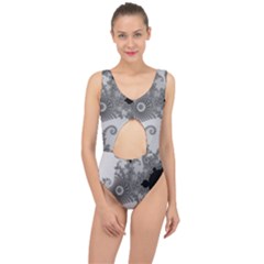 Males Mandelbrot Abstract Almond Bread Center Cut Out Swimsuit by Cemarart