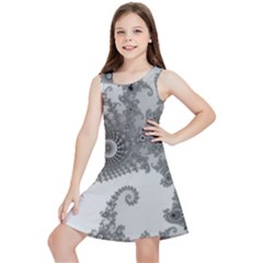 Males Mandelbrot Abstract Almond Bread Kids  Lightweight Sleeveless Dress by Cemarart