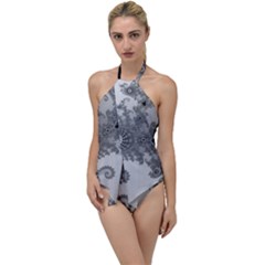 Males Mandelbrot Abstract Almond Bread Go With The Flow One Piece Swimsuit by Cemarart