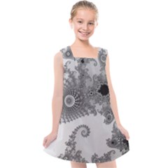 Males Mandelbrot Abstract Almond Bread Kids  Cross Back Dress by Cemarart