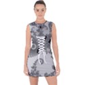 Males Mandelbrot Abstract Almond Bread Lace Up Front Bodycon Dress View1