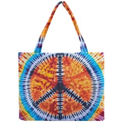 Tie Dye Peace Sign Mini Tote Bag by Cemarart