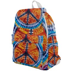 Tie Dye Peace Sign Top Flap Backpack by Cemarart