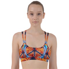 Tie Dye Peace Sign Line Them Up Sports Bra by Cemarart