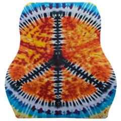 Tie Dye Peace Sign Car Seat Velour Cushion  by Cemarart