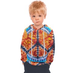 Tie Dye Peace Sign Kids  Overhead Hoodie by Cemarart