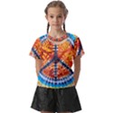 Tie Dye Peace Sign Kids  Front Cut T-Shirt View1