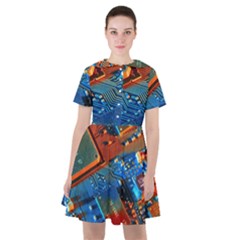 Gray Circuit Board Electronics Electronic Components Microprocessor Sailor Dress