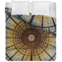 Barcelona Stained Glass Window Duvet Cover Double Side (california King Size) by Cemarart