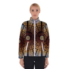 Barcelona Stained Glass Window Women s Bomber Jacket by Cemarart